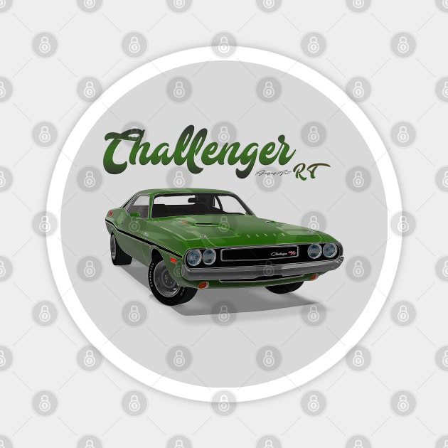 Challenger RT green front Magnet by PjesusArt